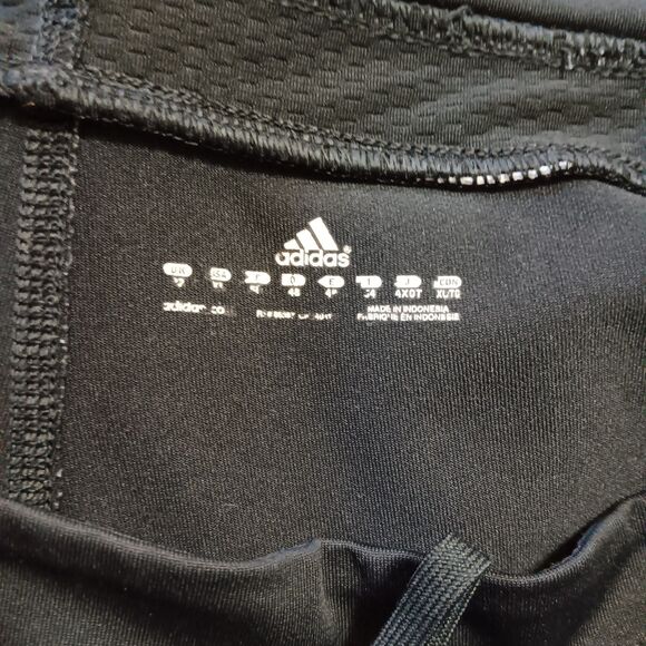 Adidas Women's 1X Yoga Pants Capris Climacool Technology Black Elastic Waist - Picture 9 of 10